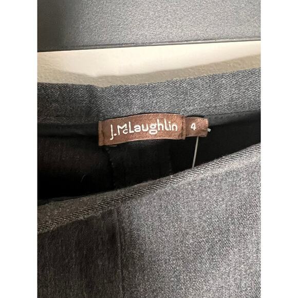NWT J McLaughlin Sydney Slim Side Zip Straight Pant Charcoal Women's Size 4 - Picture 3 of 7